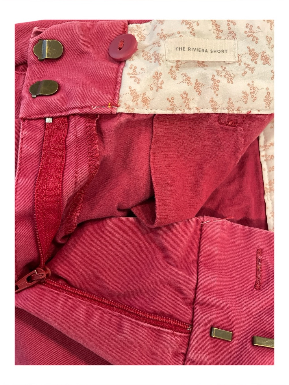 Loft Ann Taylor The Riviera Short Size 2 Raspberry Color - Picture 4 of 13